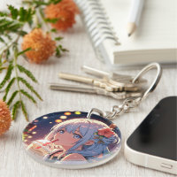 Keychain Chica de anime suave - Boba Tea Lover Aes