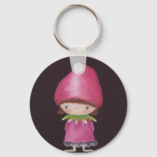 Llavero Keychain Chica de fresa (Anverso)