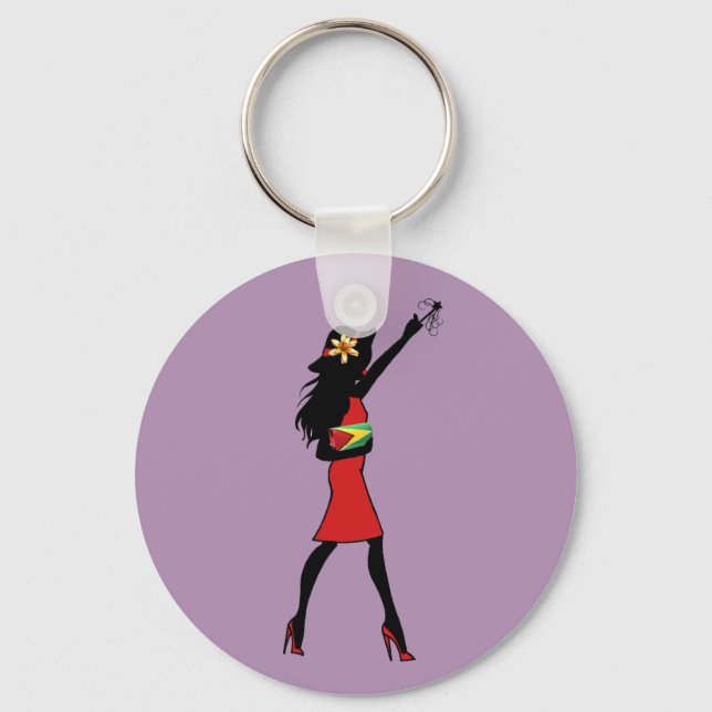 Llavero Keychain Chica de Guyana (Anverso)