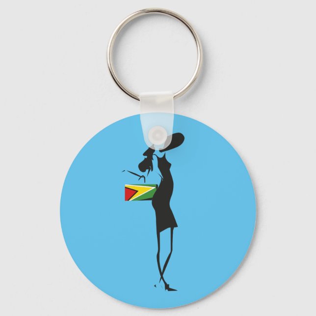 Llavero Keychain Chica de Guyana (Anverso)