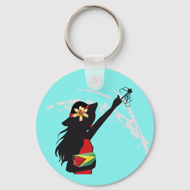 Llavero Keychain Chica de Guyana (Anverso)