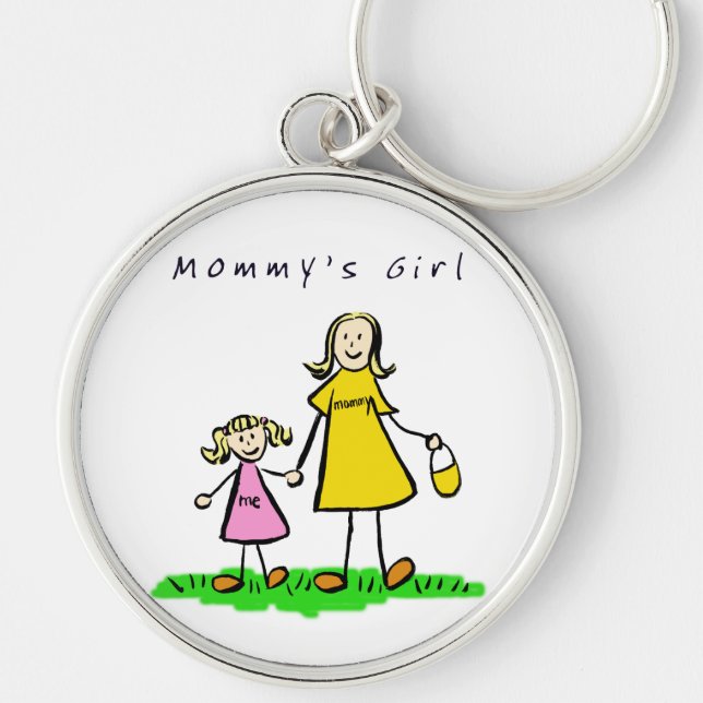 Llavero Keychain Chica de mamá (pelo rubio) (Frente)