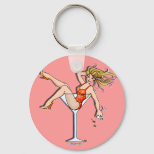 Llavero Keychain - Chica en un Martini, Olivia