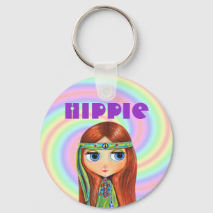 Llavero Keychain Chica hippie