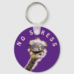 Llavero Keychain con avestruz feliz - Sin estrés
