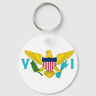 Llavero Keychain con bandera de las Islas Vírgenes - Estad