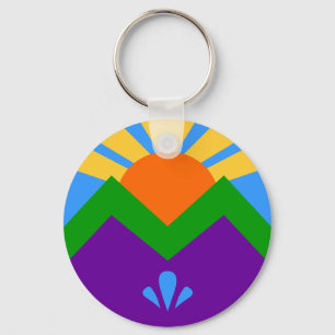 Llavero Keychain con bandera de Manitou Springs, Colorado