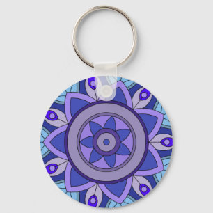Llavero Keychain con creatividad azul