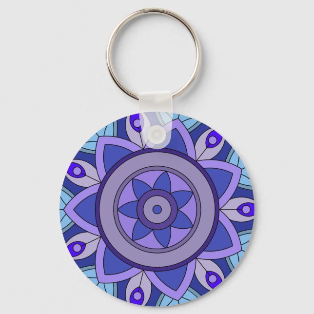Llavero Keychain con creatividad azul (Anverso)