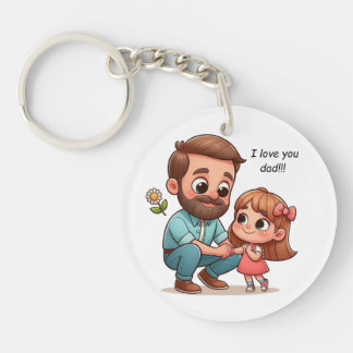 Llavero Keychain con dedicación por el padre.