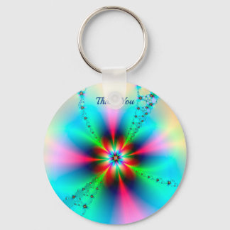 Llavero Keychain con diseño artístico floral