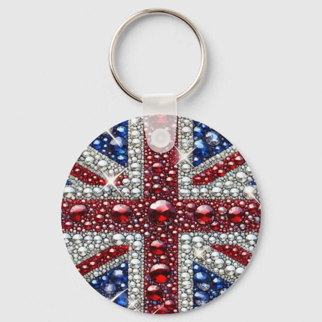 Llavero Keychain con diseño de colores británicos (Anverso)