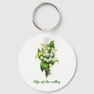 Llavero Keychain con diseño de Lily-of-the-Valley