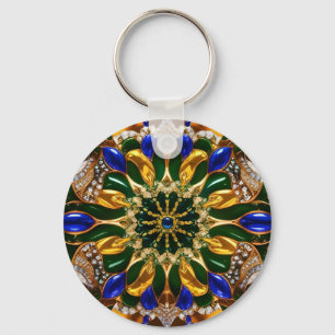 Llavero Keychain con el diseño de colores de Brasil