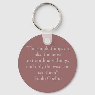 Llavero Keychain con Paulo Coelho Quote