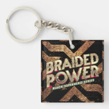 Keychain con trenzado acrílico