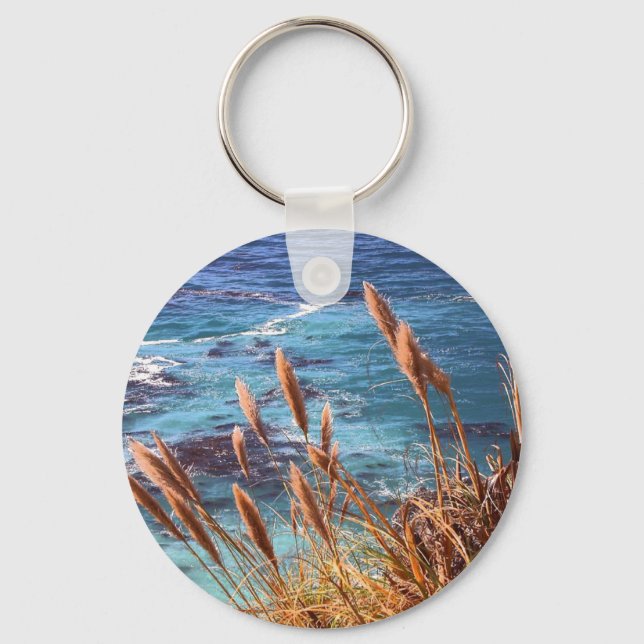 Llavero Keychain costero de aguas azules (Anverso)
