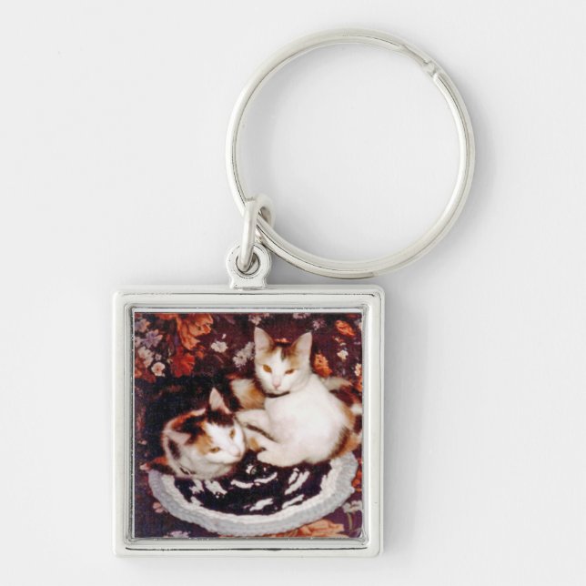 Llavero Keychain cuadrado de gatos (Frente)