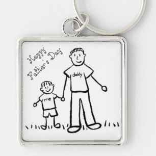 Llavero Keychain cuadrado de gran calidad del Día del Padr