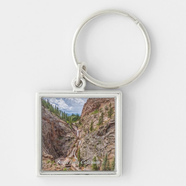 Llavero Keychain cuadrado de siete cataratas (Frente)