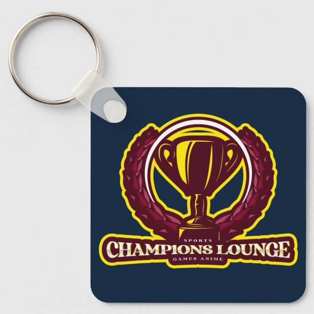 Llavero Keychain cuadrado metalizado, 2,25" x 2,25" (Anverso)