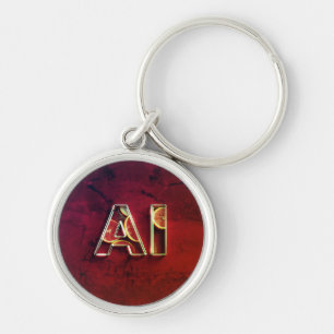 Llavero Keychain cuadrado metalizado, 2,25" x 2,25"Metaliz