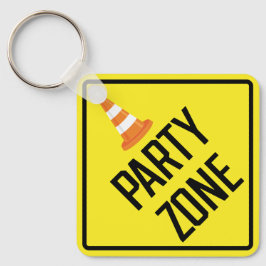 Llavero Keychain cuadrado Metalizado de zona fiesta