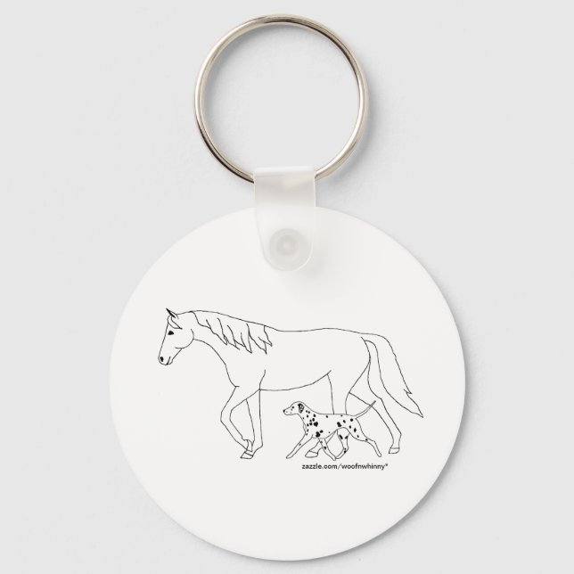 Llavero Keychain — Dalmatian y Caballo (Anverso)
