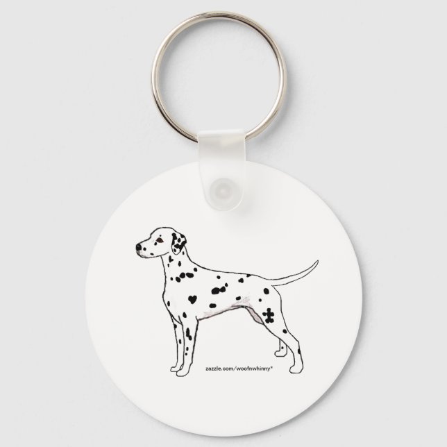 Llavero Keychain — Dalmatiano Negro (Anverso)