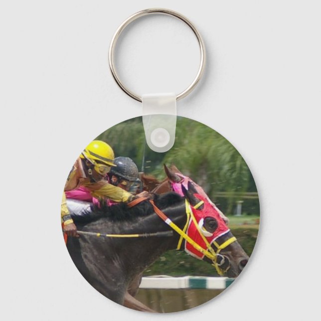Llavero Keychain de acabado de carrera de caballos (Anverso)