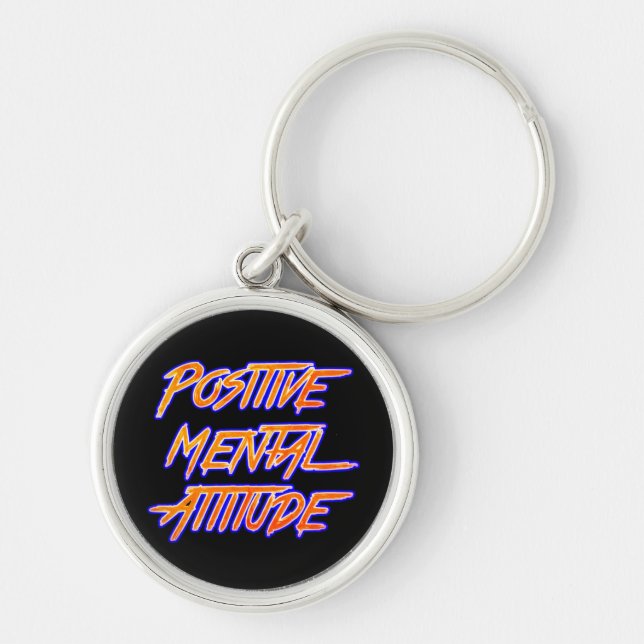 Llavero Keychain de actitud mental positiva (Frente)