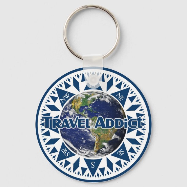 Llavero Keychain de adicción a los viajes (Anverso)