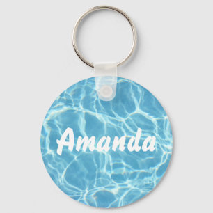 Llavero Keychain de agua de piscina personalizada