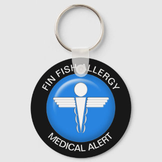 Llavero Keychain de alergia a peces Fin