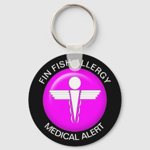 Llavero Keychain de alergia a peces Fin
