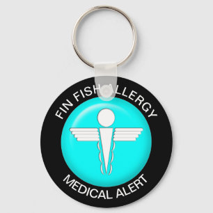 Llavero Keychain de alergia a peces Fin