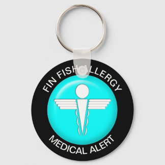 Llavero Keychain de alergia a peces Fin
