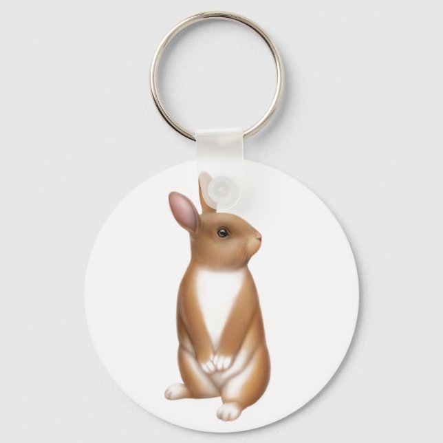 Llavero Keychain de Alert Brown Rabbit (Anverso)