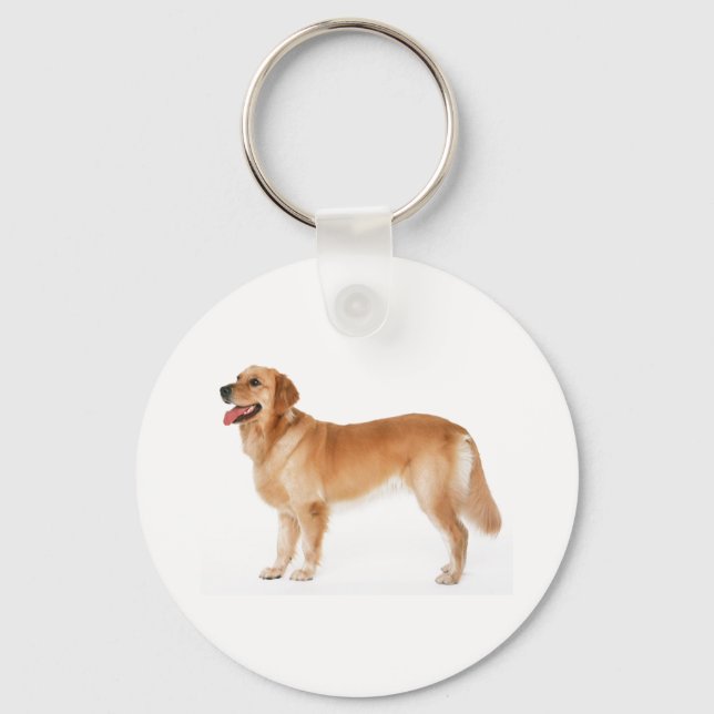 Llavero Keychain de Alert Golden Retriever (Anverso)
