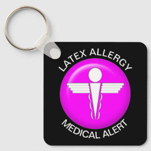 Llavero Keychain de Alerta Médica de Alergia Latex