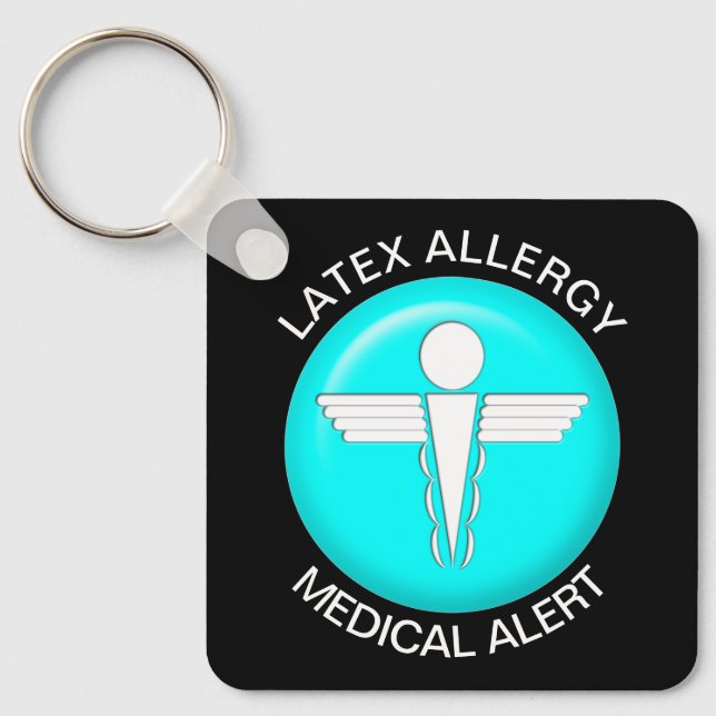 Llavero Keychain de Alerta Médica de Alergia Latex (Anverso)