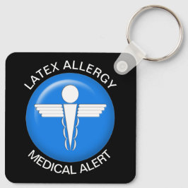 Llavero Keychain de Alerta Médica de Alergia Latex