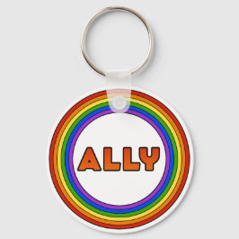 Llavero Keychain de Aliado GLBT (Estilo de botón)