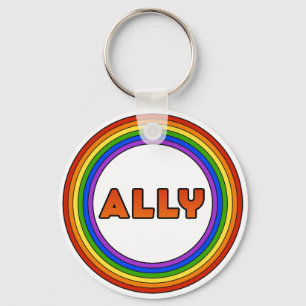 Llavero Keychain de Aliado GLBT (Estilo de botón)
