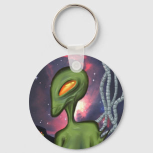 Llavero Keychain de Alien Verde