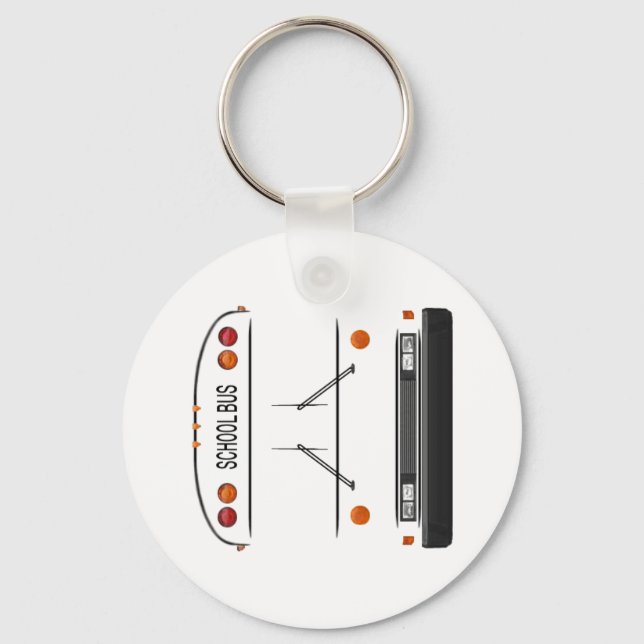 Llavero Keychain de "All American RE" de autobuses escolar (Anverso)