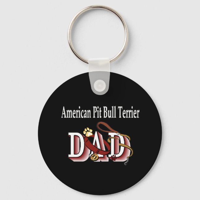Llavero Keychain de American Pit Bull Terrire Dad (Anverso)