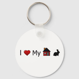 Llavero Keychain de "Amo Mi Conejo Doméstico"