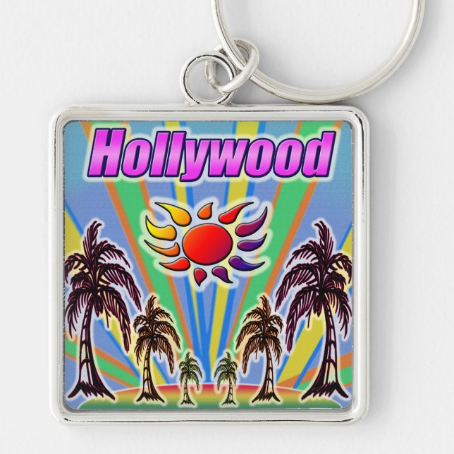 Llavero Keychain de amor de verano de Hollywood (Frente)