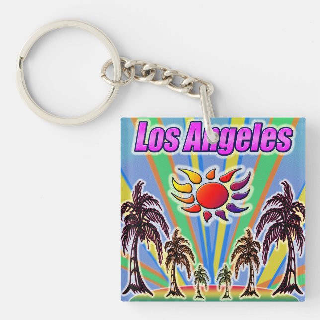 Llavero Keychain de amor de verano de Los Ángeles (Frente)